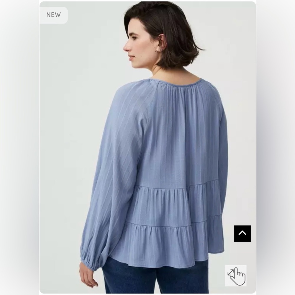 Torrid Tiered Button Babydoll Top - Picture 4 of 10